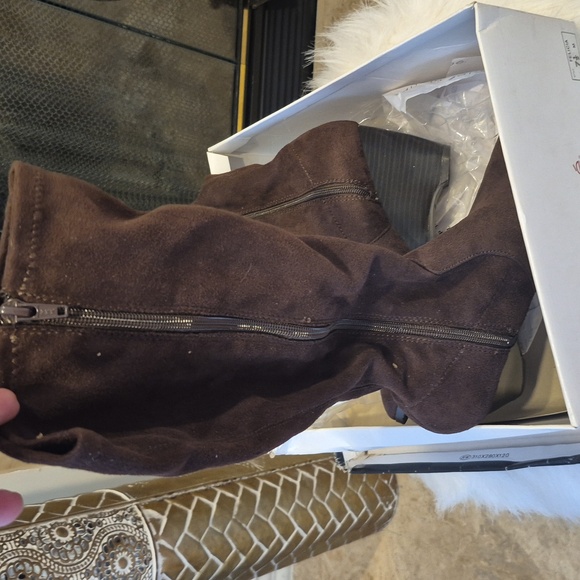 Brown Wedge Boots - Picture 6 of 8